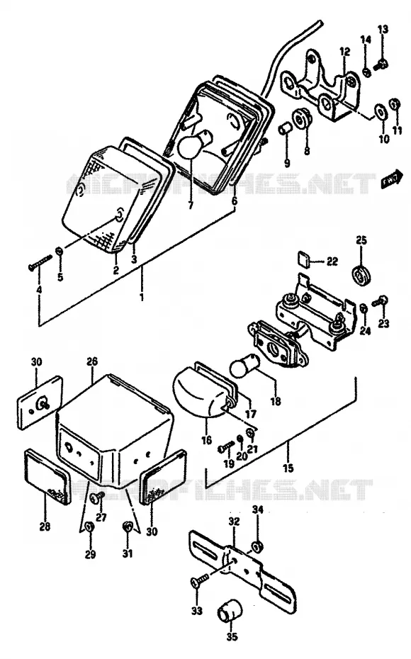 FEU ARRIERE Suzuki MOTO 600 DR 1985  DR600SF(E2)