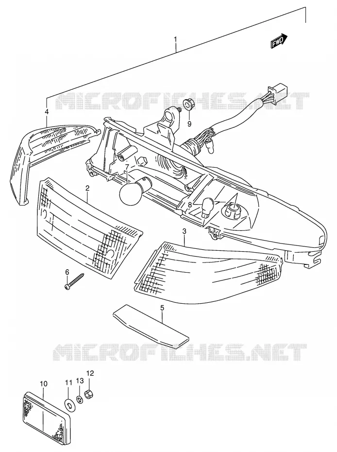 FEU ARRIERE Suzuki SCOOTER 100 ADDRESS 2000  AG100Y(E71)