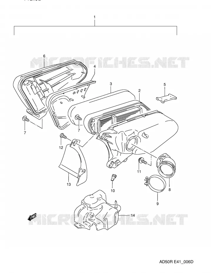 FILTRE A AIR (MODELE M/MODELE R P9,E94) Suzuki SCOOTER 50 AD 1994  AD50WFR(E41)