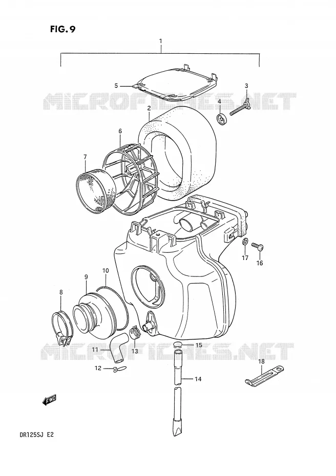FILTRE A AIR Suzuki MOTO 125 DR 1985  DR125SF(E2)