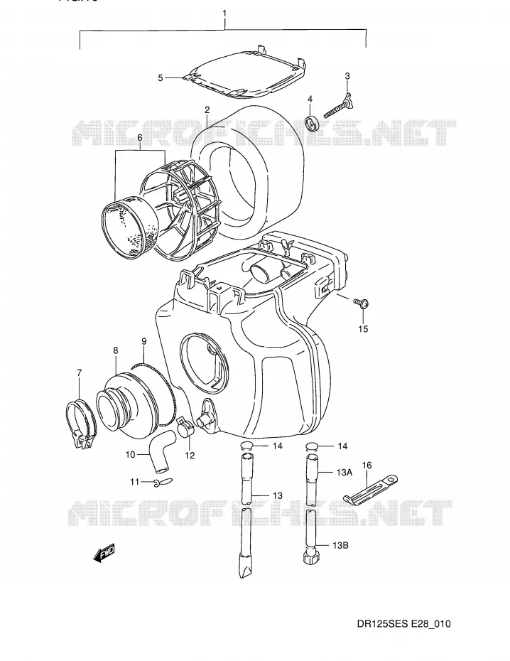 FILTRE A AIR Suzuki MOTO 125 DR 1994  DR125SER(E28)