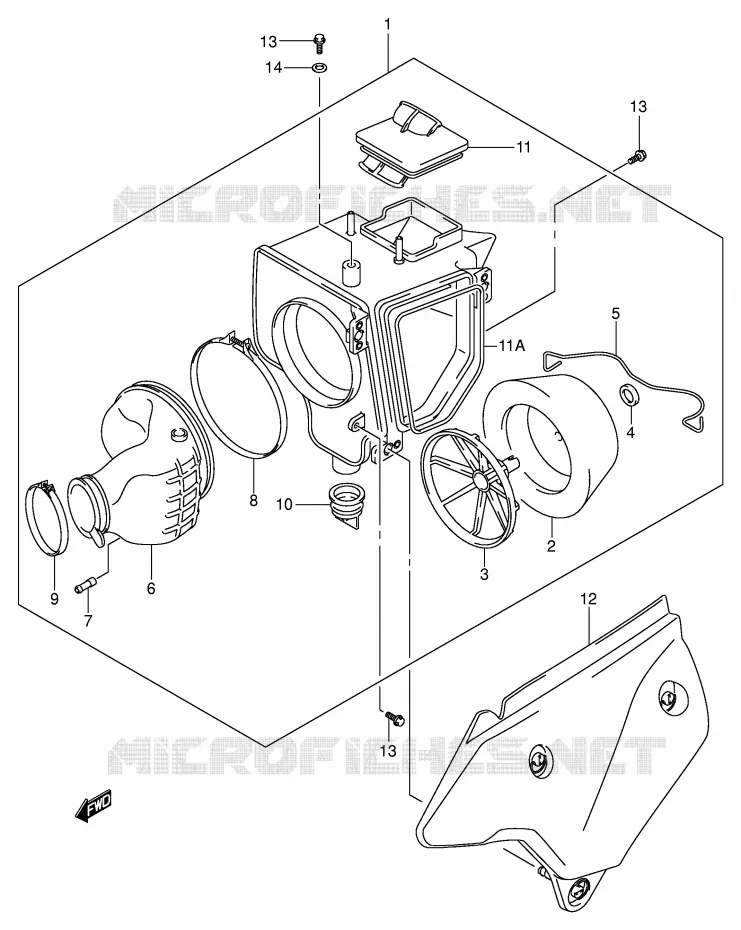 FILTRE A AIR Suzuki MOTO 400 DR-Z 2003  DR-Z400EK3(E1)
