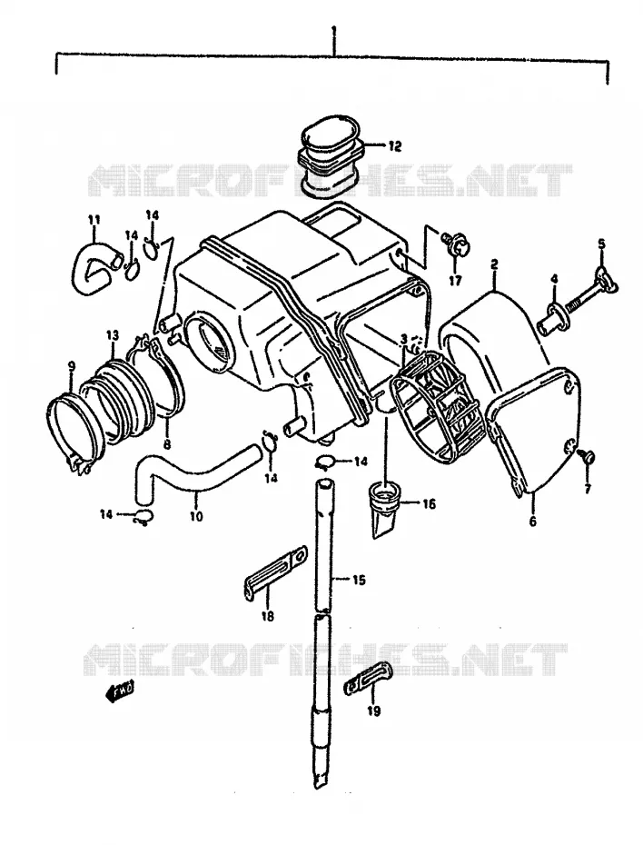 FILTRE A AIR Suzuki MOTO 650 DR 1992  DR650RN(N/P/R)