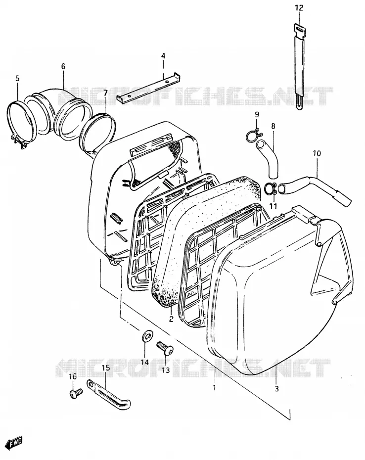 FILTRE A AIR Suzuki SCOOTER 125 CS 1983  CS125D