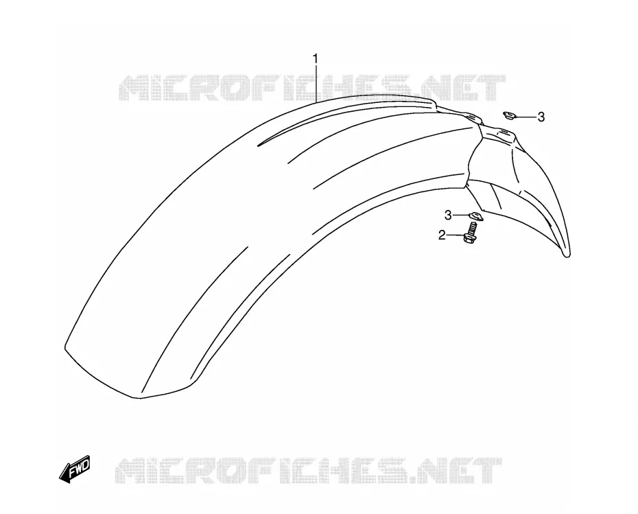 GARDE BOUE AVANT Suzuki MOTO 350 DR 1995  DR350S(E3)