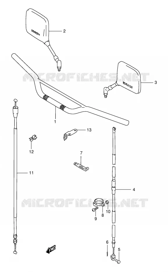 GUIDON Suzuki MOTO 125 DR 1994  DR125SER(E4)