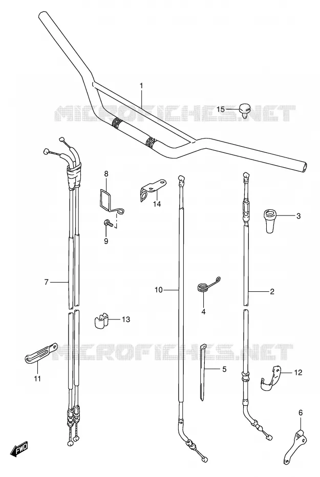 GUIDON Suzuki MOTO 350 DR 1991  DR350M(E1)