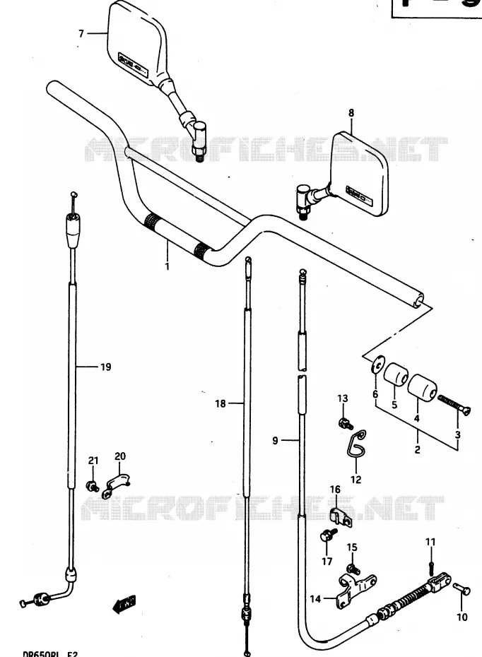 GUIDON Suzuki MOTO 650 DR 1990  DR650RL(L)