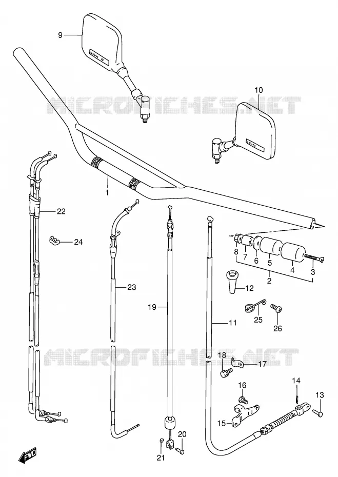 GUIDON Suzuki MOTO 650 DR 1995  DR650RES(E2)