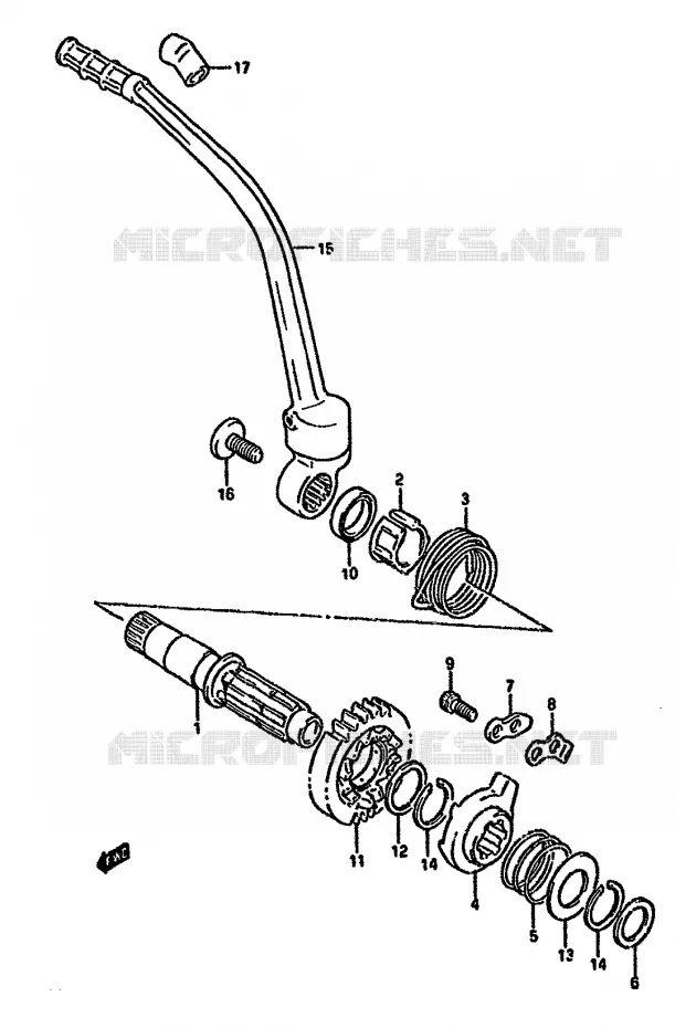 KICK Suzuki MOTO 350 DR 1991  DR350SM(L/M/N/P/R)