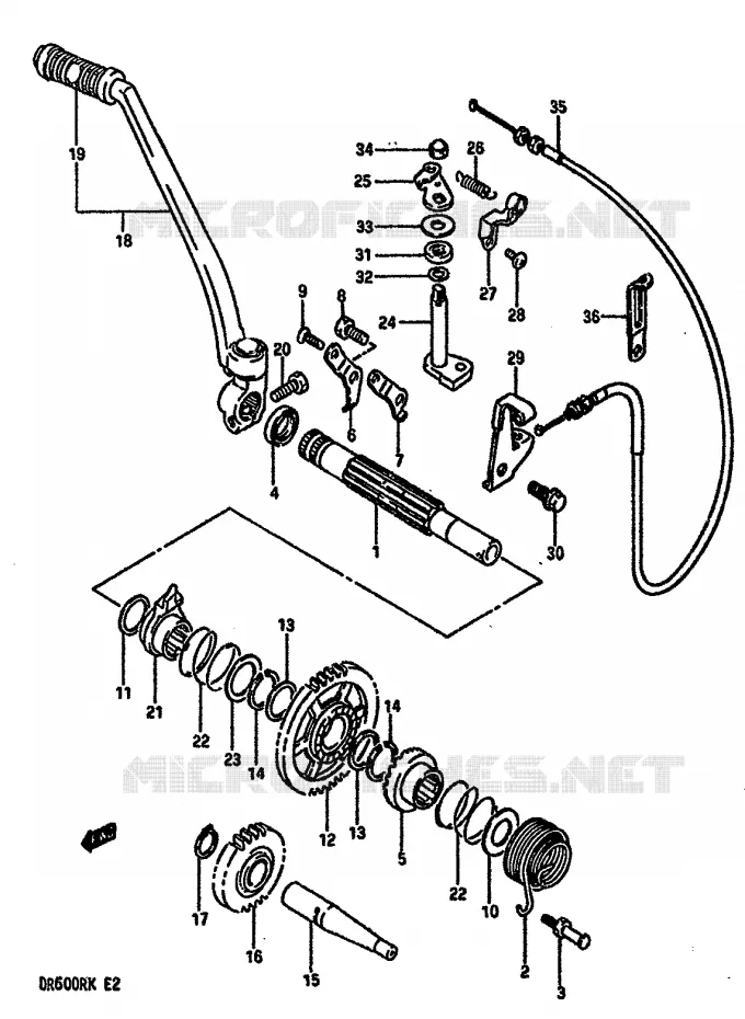 KICK Suzuki MOTO 600 DR 1987  DR600RH(E2)