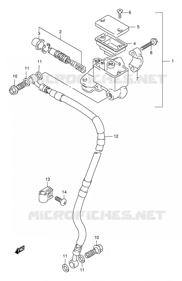 MAITRE CYLINDRE AVANT Suzuki MOTO 125 DR 1997  DR125SEUV(E4)