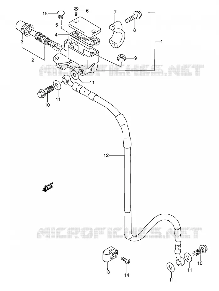 MAITRE CYLINDRE AVANT Suzuki MOTO 350 DR 1996  DR350T(E3)