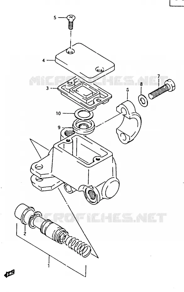 MAITRE CYLINDRE AVANT Suzuki MOTO 500 DR 1988  DR500J(G/H/J)