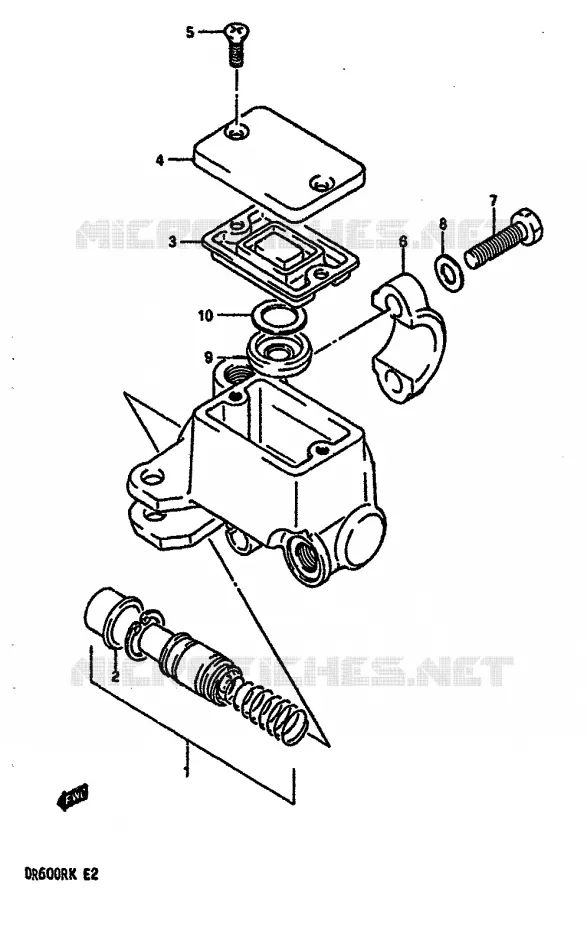 MAITRE CYLINDRE AVANT Suzuki MOTO 600 DR 1986  DR600RG(E2)