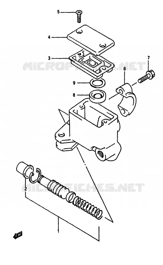 MAITRE CYLINDRE AVANT Suzuki MOTO 650 DR 1991  DR650RSM(L/M)