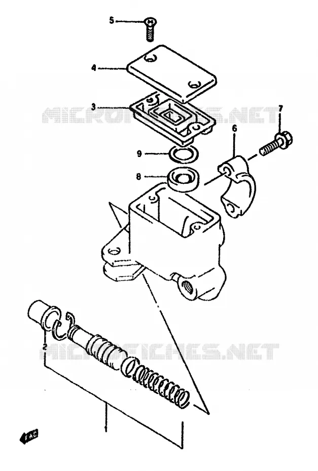 MAITRE CYLINDRE AVANT Suzuki MOTO 650 DR 1992  DR650RUN(N/P/R)