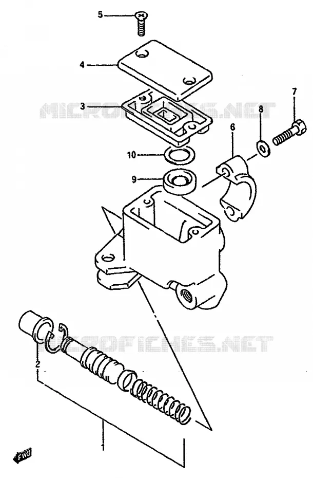 MAITRE CYLINDRE AVANT Suzuki MOTO 750 DR 1988  DR750SUJ(J/K)