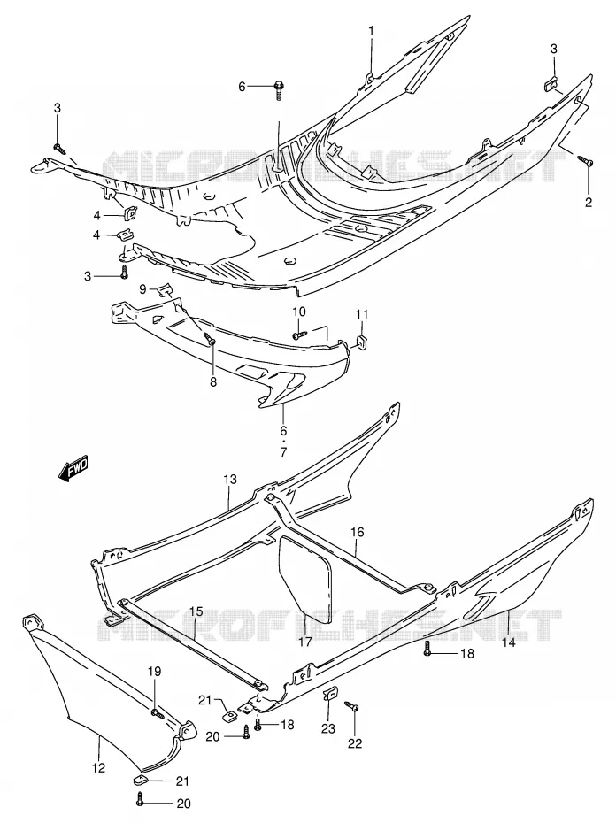 MARCHE PIEDS (AE50RP/RR/RS/RT/RV) Suzuki SCOOTER 50 AE 1993  AE50P(E28)