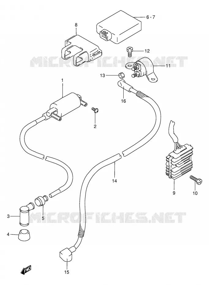 PARTIE ELECTRIQUE Suzuki MOTO 125 DR 2001  DR125SEUK1(E2)