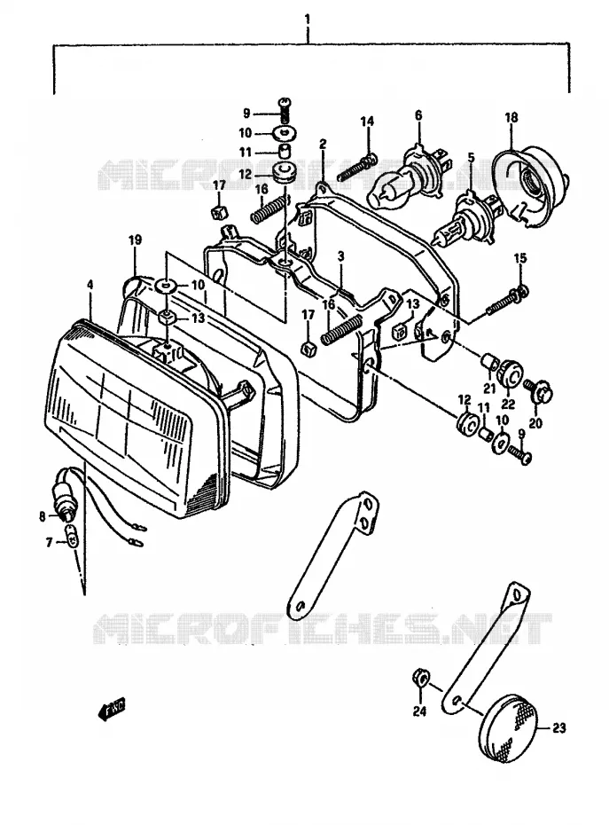 PHARE Suzuki MOTO 750 DR 1989  DR750SUK(J/K)