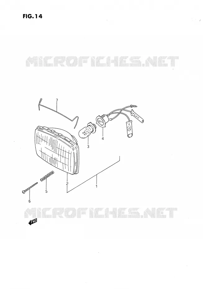 PHARE Suzuki MOTO 80 DS 1993  DS80P(E3)