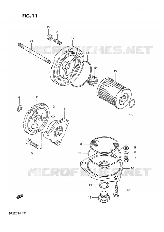 POMPE A HUILE Suzuki MOTO 125 DR 1985  DR125SF(E2)