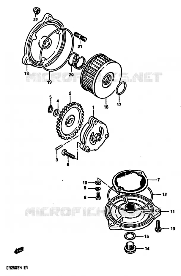 POMPE A HUILE Suzuki MOTO 250 DR 1984  DR250SE(E/F/G/H)