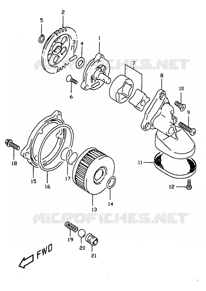 POMPE A HUILE Suzuki MOTO 350 DR 1999  DR350X(V/W/X)