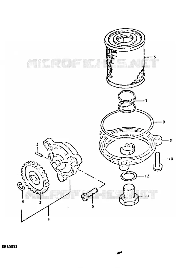 POMPE A HUILE Suzuki MOTO 400 DR 1981  DR400SX(T/X)