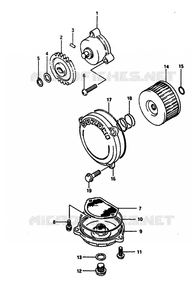 POMPE A HUILE Suzuki MOTO 650 DR 1991  DR650RSM(L/M)
