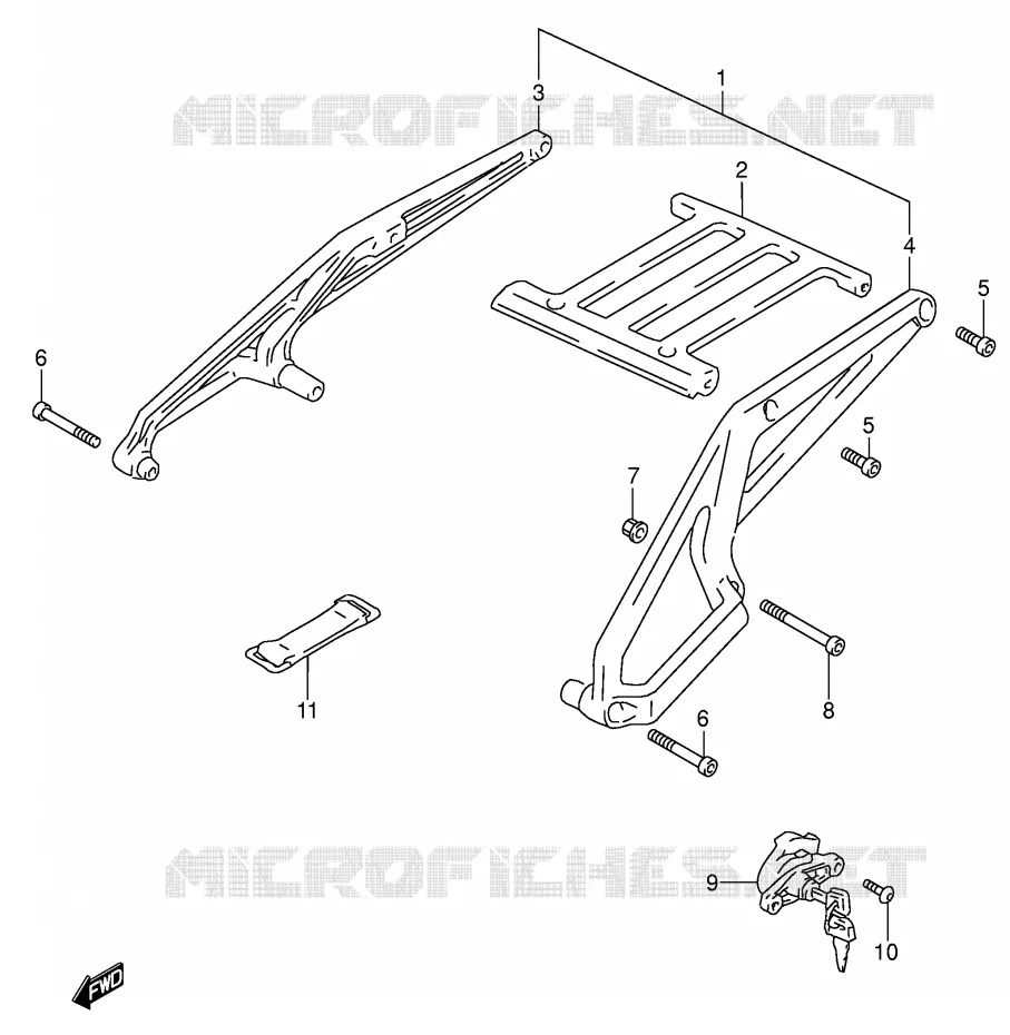 PORTE PAQUET Suzuki MOTO 650 DR 1991  DR650RSEUM(E4)