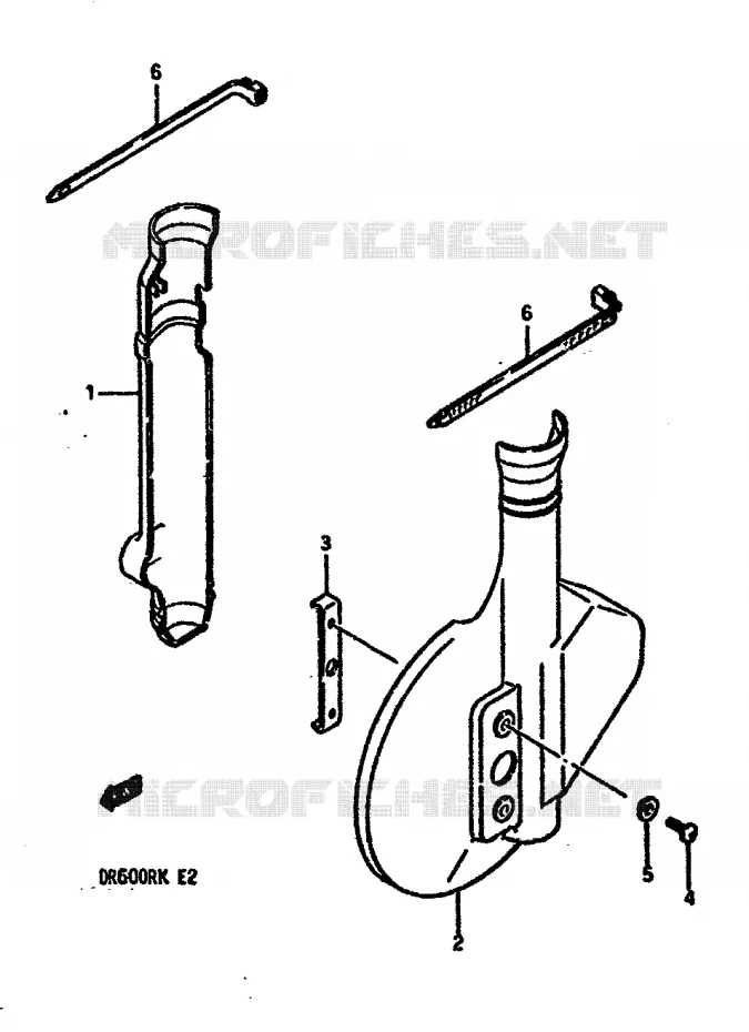 PROTECTIONS DE FOURCHE (MODELE G) Suzuki MOTO 600 DR 1987  DR600RUH(E2)