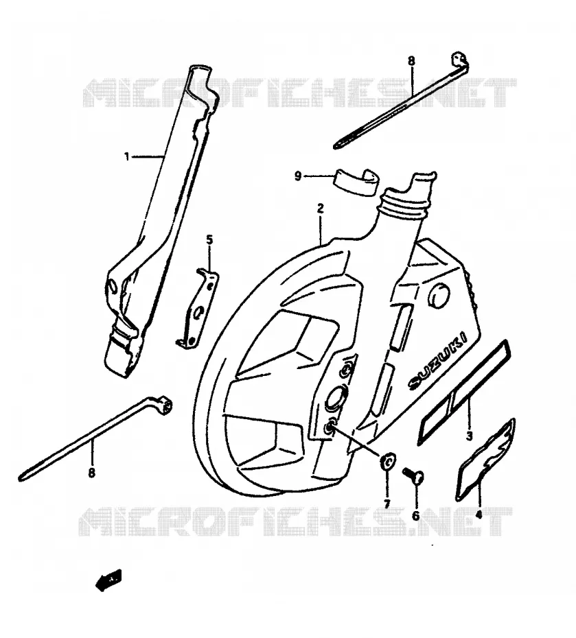 PROTECTIONS DE FOURCHE Suzuki MOTO 650 DR 1990  DR650SL(L/M)