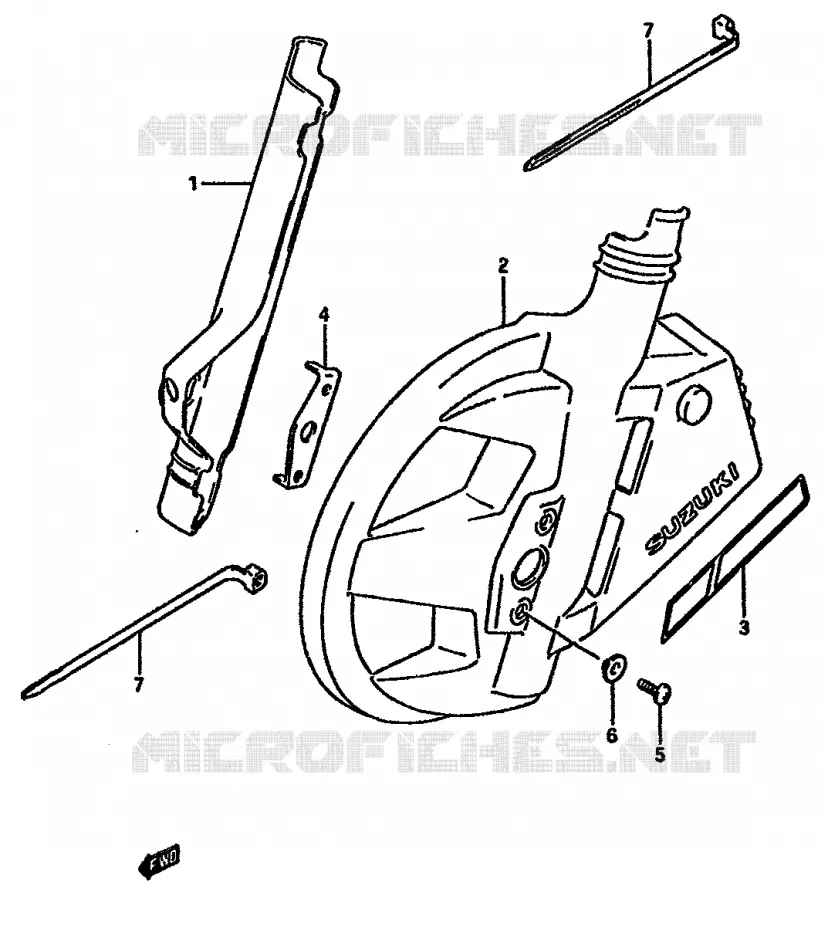 PROTECTIONS DE FOURCHE Suzuki MOTO 750 DR 1988  DR750SUJ(J/K)