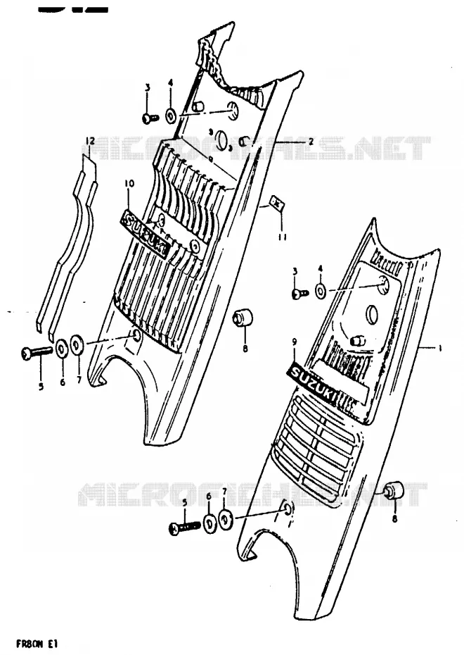 PROTECTIONS DE FOURCHE Suzuki SCOOTER 80 FR 1981  FR80N(M/B/N)