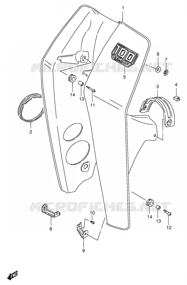 PROTEGE JAMBES (MODELE X/Y) Suzuki SCOOTER 100 FB 2000  FB100Y(E71)