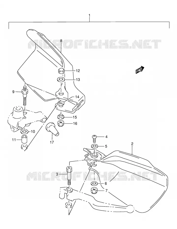PROTEGES MAINS (MODELE K1 E24/MODELE K2 P9 OPT) Suzuki MOTO 200 DR 2005  DR200SEK5(E24)