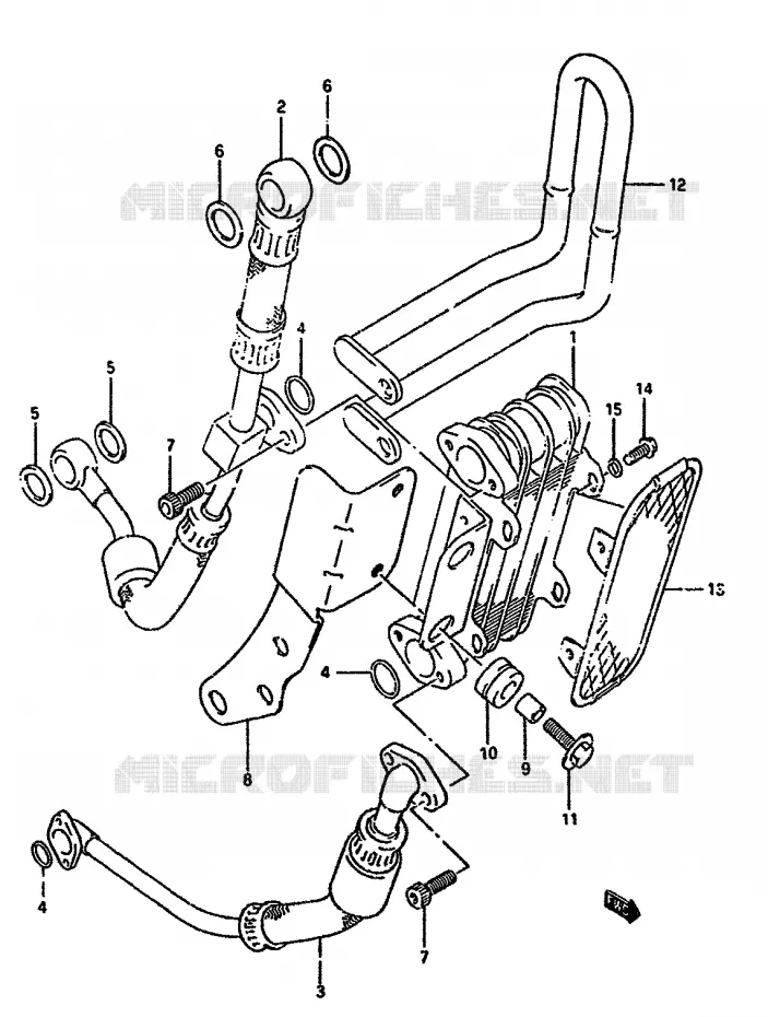 RADIATEUR D'HUILE (OPTIONNEL,EXCEPT E18) Suzuki MOTO 350 DR 1992  DR350SHN(L/M/N/P/R)