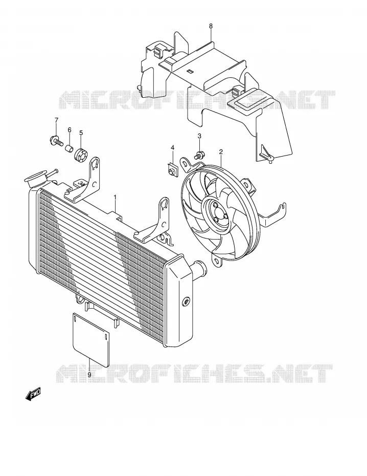 RADIATEUR Suzuki MOTO 650 V-STROM 2006  DL650U3K6(E2)