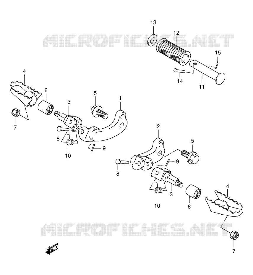 REPOSE PIED Suzuki MOTO 125 DR 1995  DR125SES(E4)