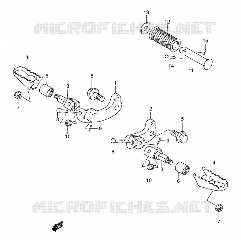 REPOSE PIED Suzuki MOTO 200 DR 2003  DR200SEK3(E3/E28)