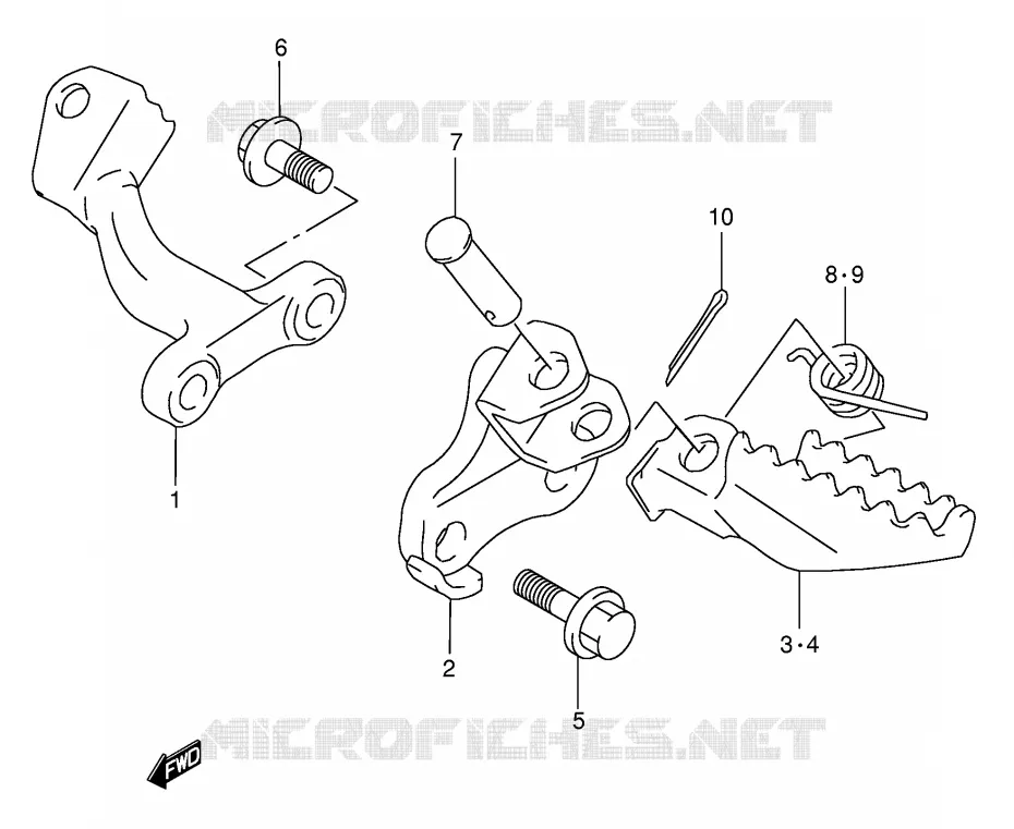 REPOSE PIED Suzuki MOTO 350 DR 1996  DR350T(E1)