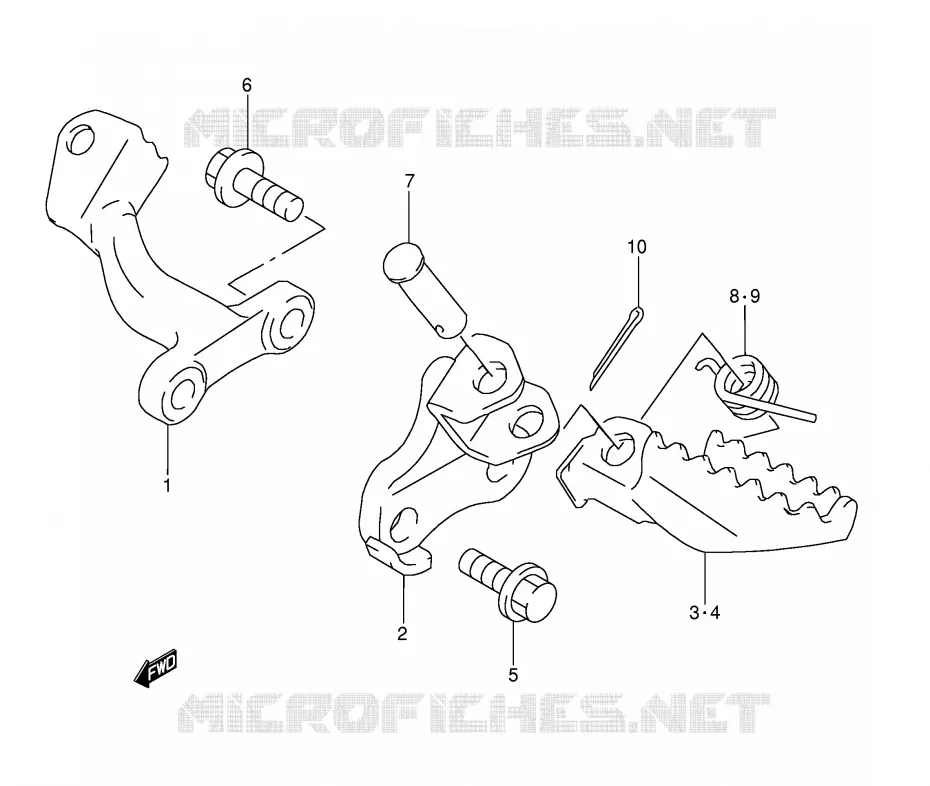 REPOSE PIED Suzuki MOTO 350 DR 1996  DR350T(E3)