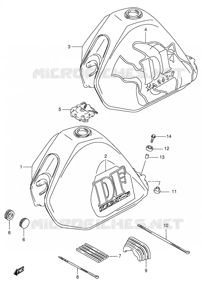 RESERVOIR D'ESSENCE (MODELE Y) Suzuki MOTO 125 DF 2000  DF125EY(E4)