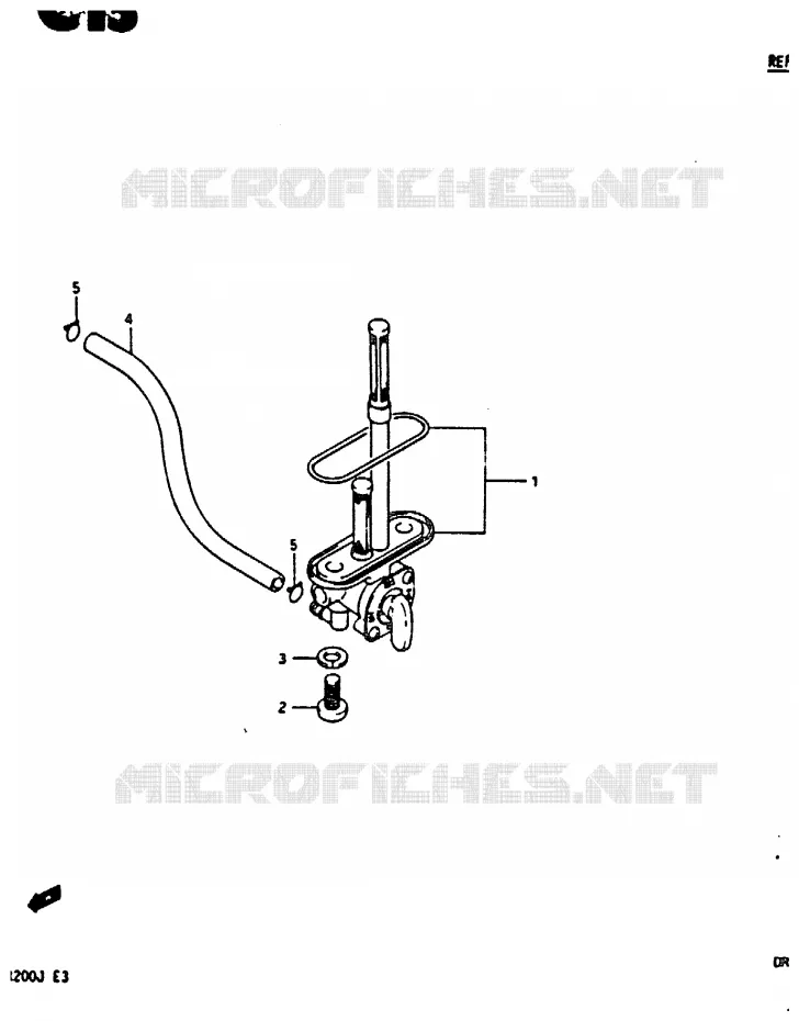 ROBINET D'ESSENCE Suzuki MOTO 200 DR 1987  DR200H(G/H/J)