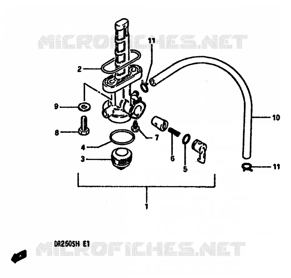 ROBINET D'ESSENCE Suzuki MOTO 250 DR 1985  DR250SF(E/F/G/H)