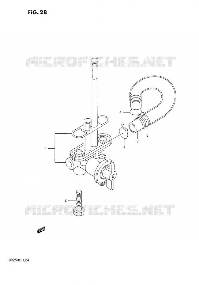 ROBINET D'ESSENCE Suzuki MOTO 250 DR 1990  DR250L(E24)