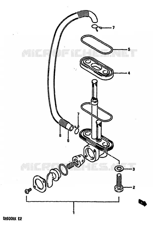 ROBINET D'ESSENCE Suzuki MOTO 600 DR 1988  DR600RJ(E2)