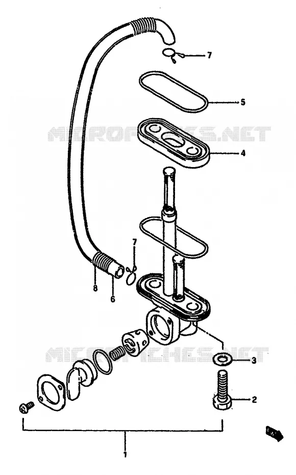 ROBINET D'ESSENCE Suzuki MOTO 600 DR 1988  DR600SJ(E2)